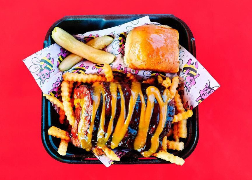 Rib combo at Ribbee's in Fort Worth.