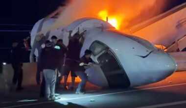 Fiery private jet crash on Texas highway sees bystanders rush to free passengers; 1 killed