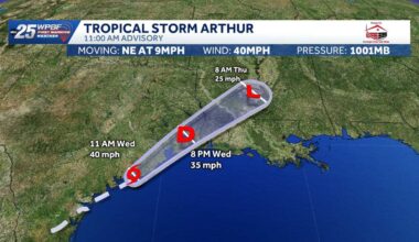 Tropical Storm Arthur forms near middle Texas coast
