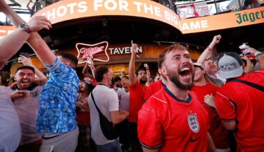 England, Croatia fans fill Arlington for World Cup match