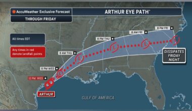 Tropical Storm Arthur Tracker As It Makes Landfall In Texas, Swamps Cars