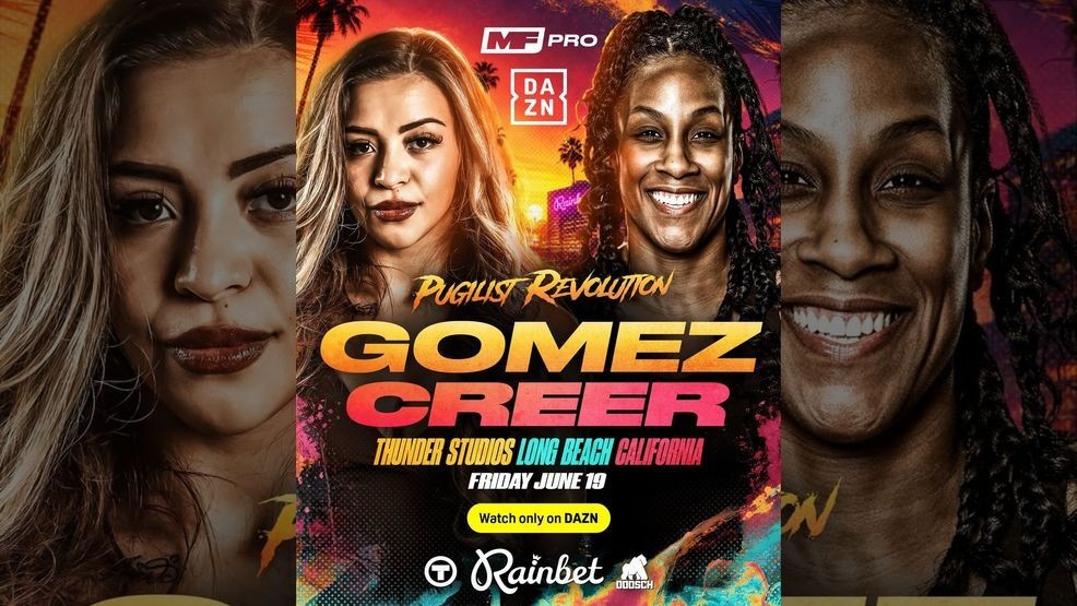 Gomez vs Creer graphic. Credit: MF Pro boxing via Instagram