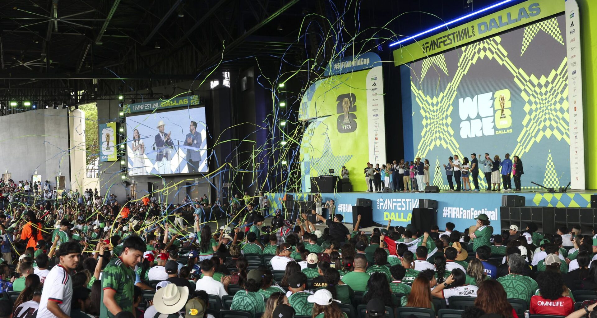 Dallas Mayor Eric Johnson inaugurates the FIFA Fan Fest ahead of opening game between Mexico and South Africa at Fair Park on Thursday, June 11, 2026 in Dallas.