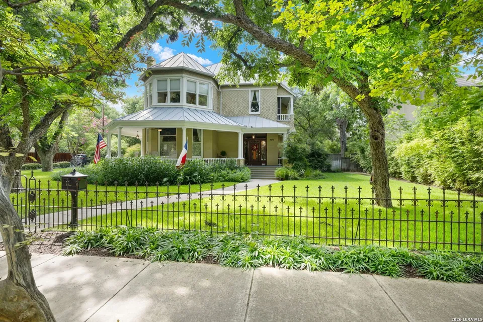 An elegant Victorian house for sale in King William was built in 1885 by prominent San Antonio merchant