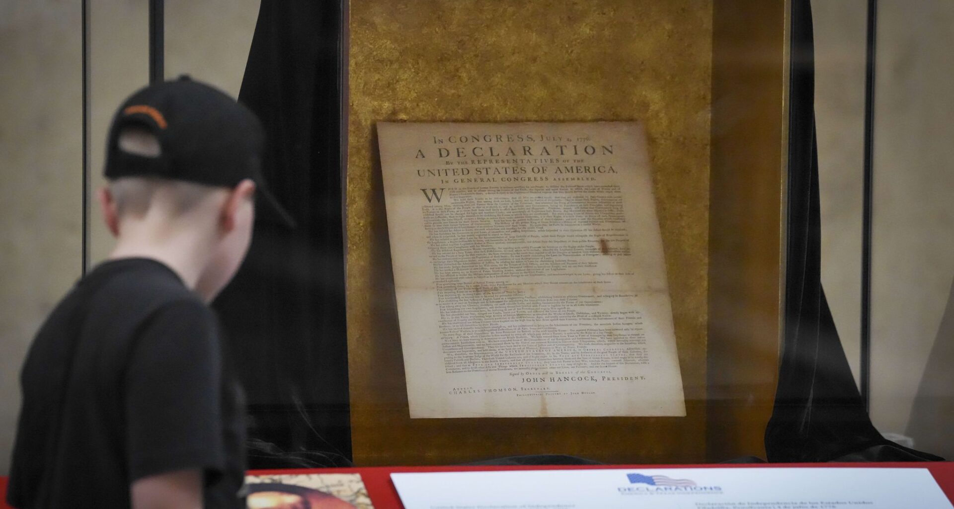 ‘Lost copy’ of declaration on display for World Cup in Dallas