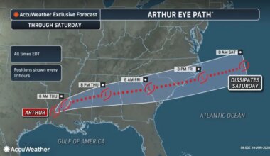 Tropical Rainstorm Arthur makes landfall in Texas, raising flood risk across southern US