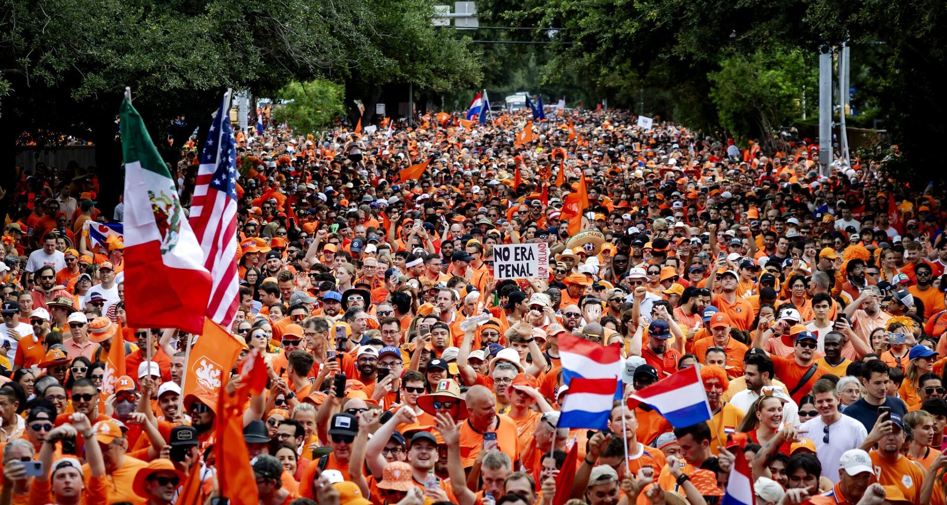 Houstonians, Dutch fans bond as fabled Oranje Walk takes over the city