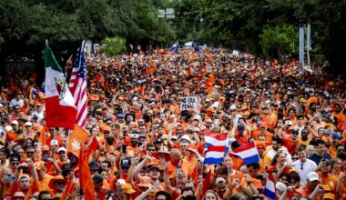 Houstonians, Dutch fans bond as fabled Oranje Walk takes over the city