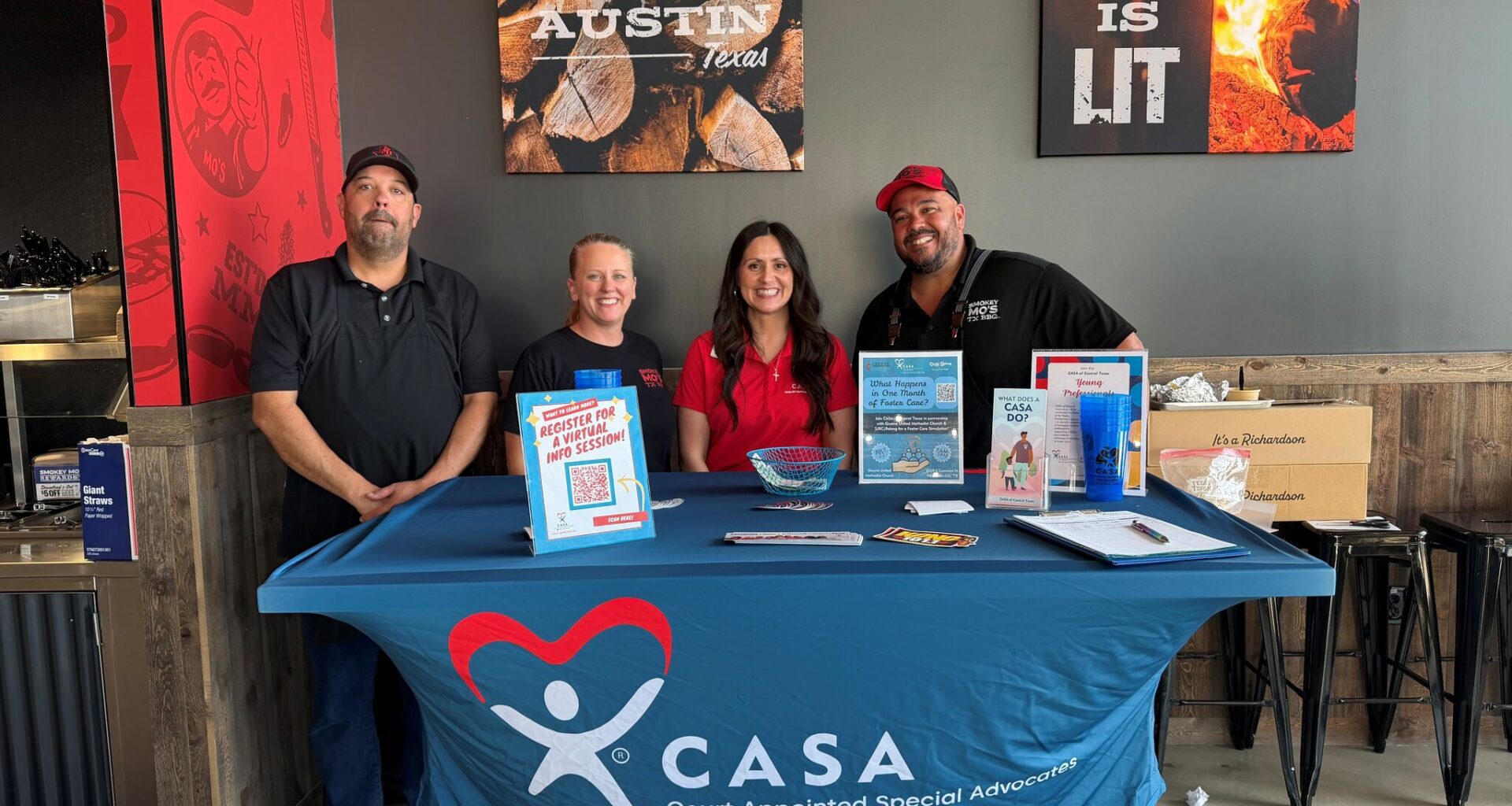 Smokey Mo's BBQ in Schertz raised over $1,000 for Texas CASA at its grand opening on June 13.