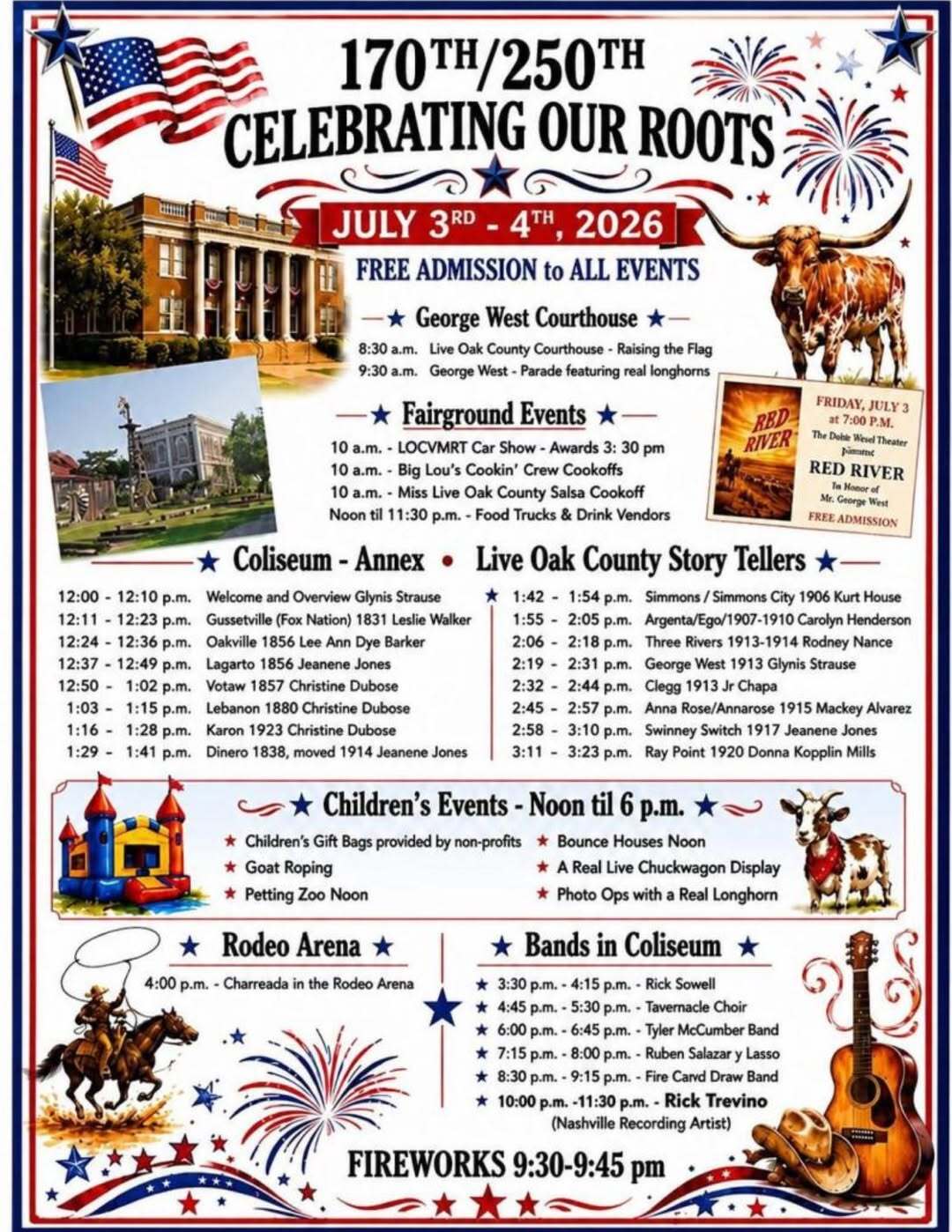 170 Years of Live Oak County and America’s 250th!!!