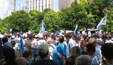Klyde Warren Park swarmed by Argentina fans ahead of Dallas World Cup match