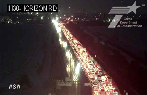 Traffic on I-30, US 75 is being diverted to the service lanes after full lanes closures on the highways. 