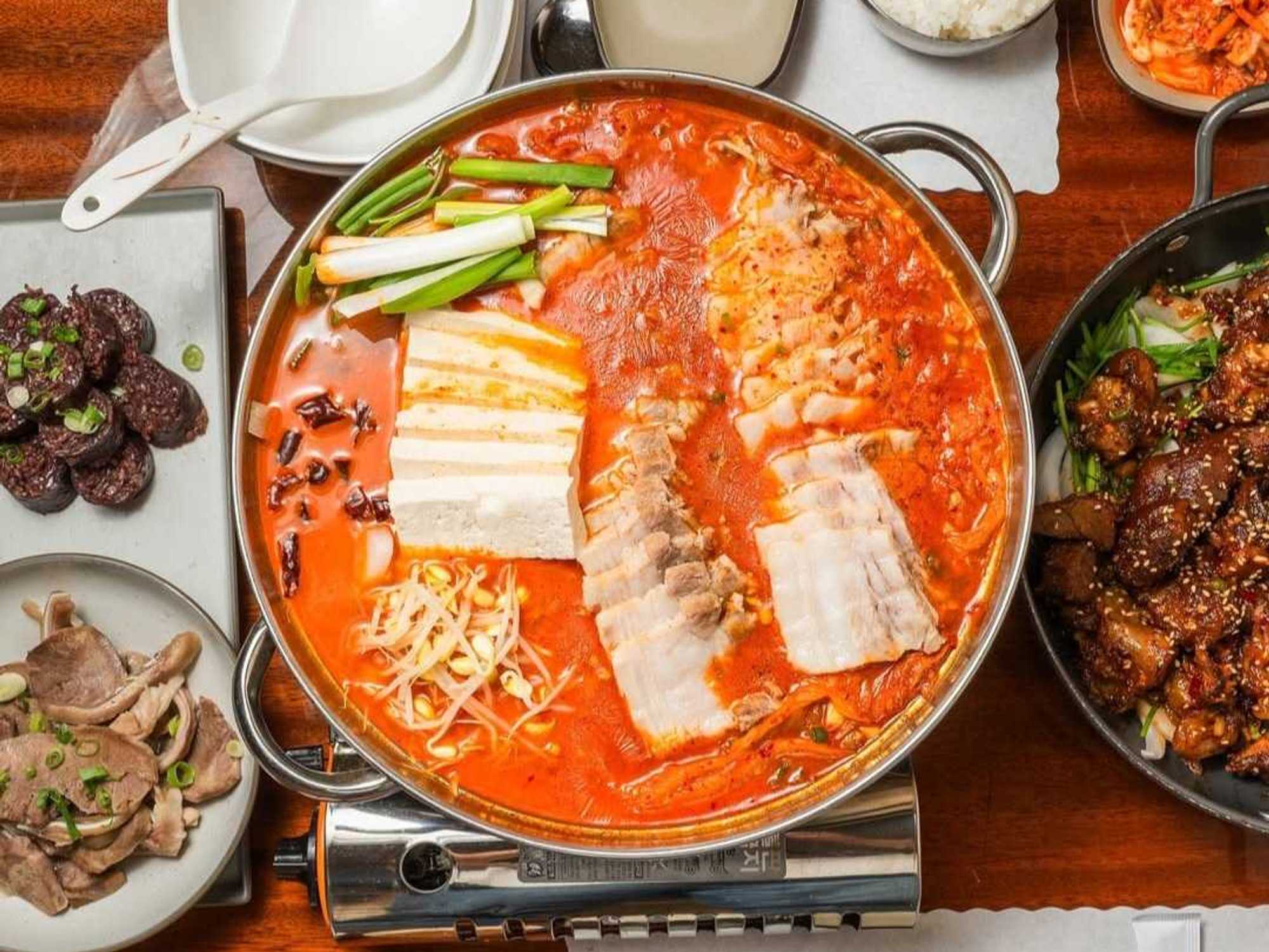 Jinsol Gukbap's rich, spicy hot pots and authentic Korean specialty meats are designed to bring friends and family together.