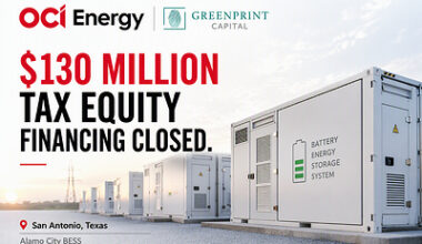 OCI Energy closes $130 million tax equity financing with Greenprint Capital for San Antonio-area battery project