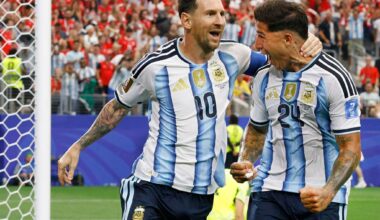Lionel Messi scores twice to lead Argentina over Austria
