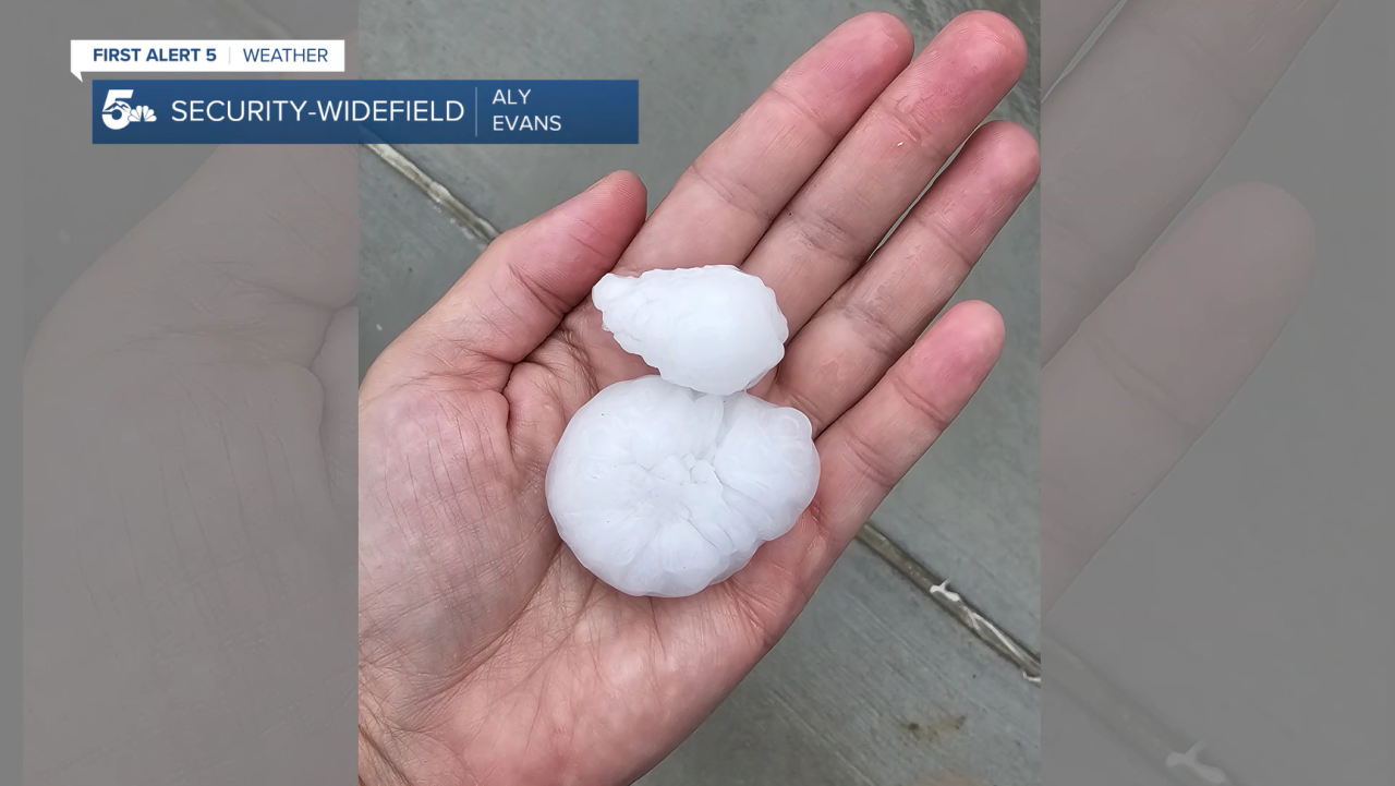 Hailstones in Security-Widefield Area