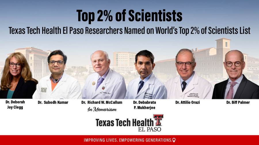 6 Texas Tech Health El Paso faculty in world’s top 2% scientists
