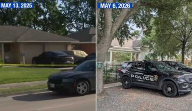 Man who moved into a Houston homicide scene last year is now claiming ownership of the Gilley murder home