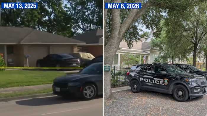 Man who moved into a Houston homicide scene last year is now claiming ownership of the Gilley murder home