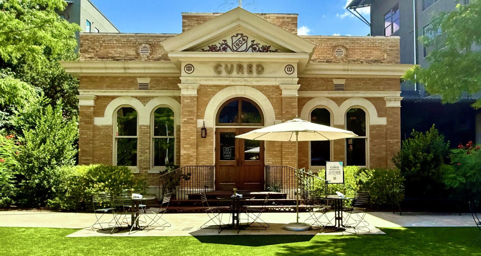 Exterior of Cured in San Antonio, Texas. 