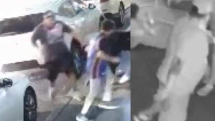 Police seek help identifying men accused in attack of father, son outside hotel downtown