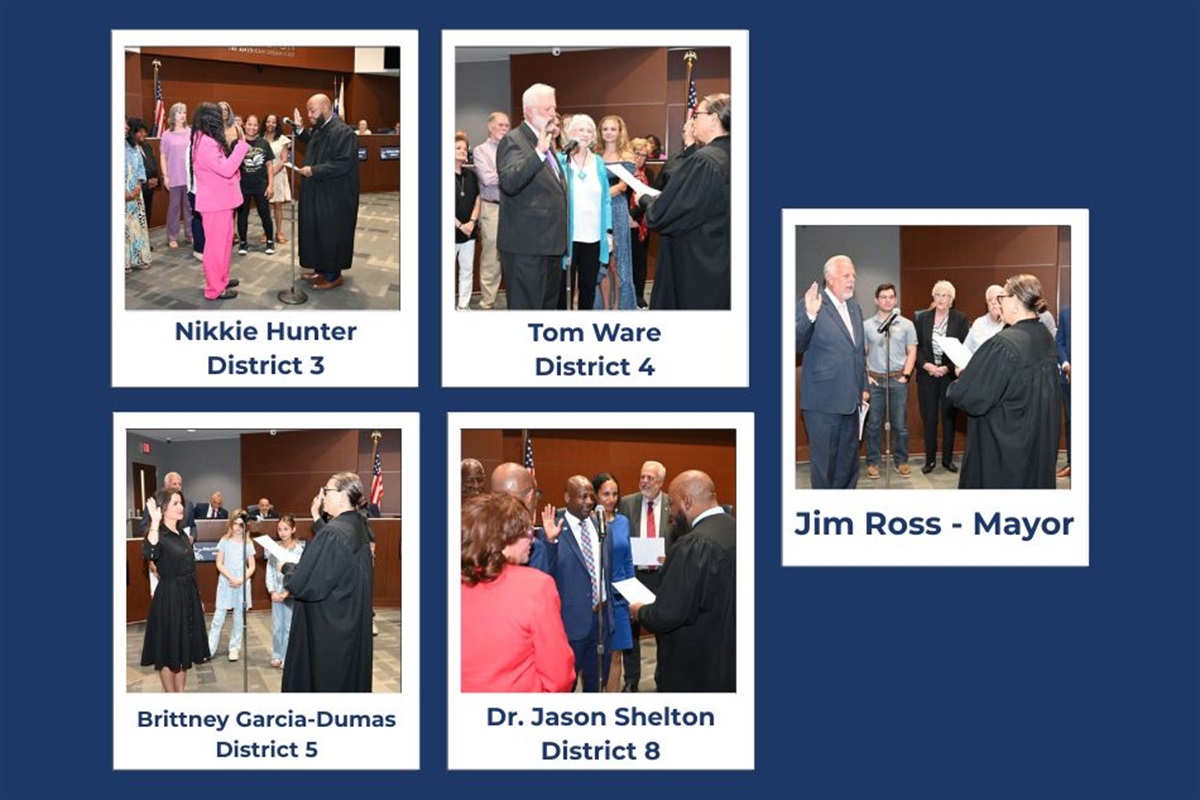 Mayor and Council Members Sworn In During May 12, June 23 Meetings