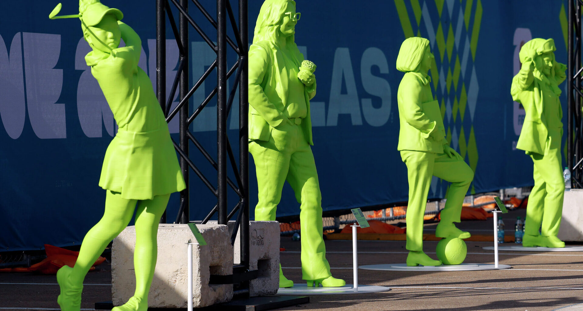Check out these 3D-printed statues at FIFA Fan Festival in Dallas