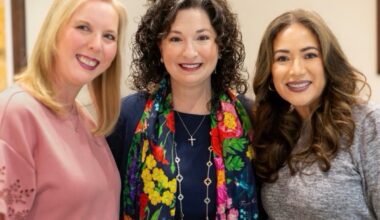 From left to right, Krisinda Lingenfelter, Laura Cervantes and Luisa King.