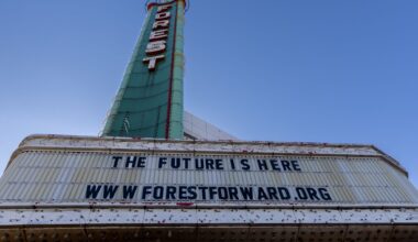 Renovations take place at the Forest Theater in Dallas on Dec. 27, 2024. The historic space is expected to have a grand opening in November.