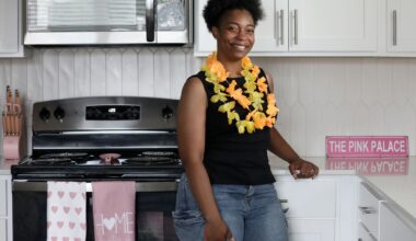 Keoni Hudson poses for a portrait inside her kitchen in Jericho Village, an affordable housing project, in Wylie, Texas, Thursday, June 25, 2026. Hudson was one of the first residents to move into Jericho Village.
