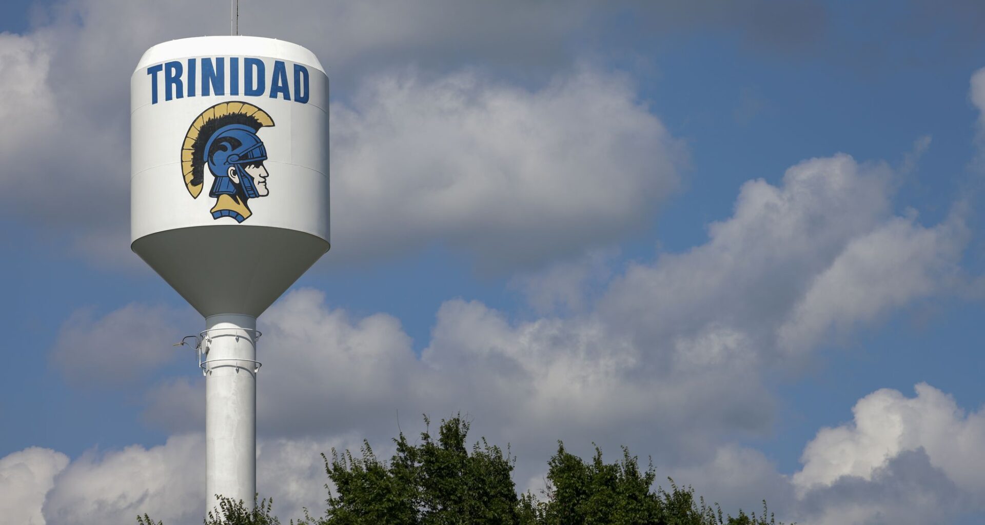 A Trinidad water tower pictured, Thursday, June 18, 2026, in Trinidad, Texas.