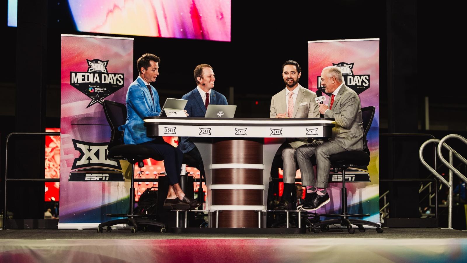 Cameron Dickey looks for a hole to run through during Texas Tech's victory over BYU in the 2025 Edward Jones Big 12 Championship.