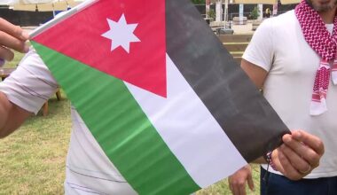 Jordan fans in Arlington celebrate before historic World Cup match
