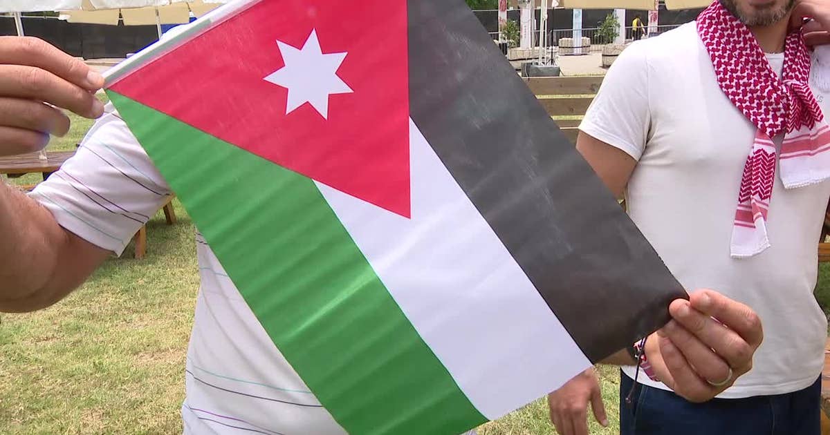 Jordan fans in Arlington celebrate before historic World Cup match
