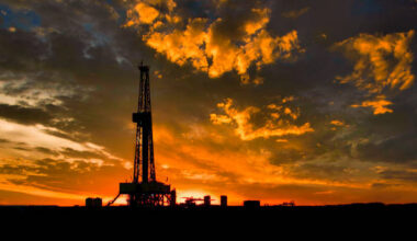 West Texas Drilling Rig At Sunset(Photo by Ed Lallo/Getty Images)
