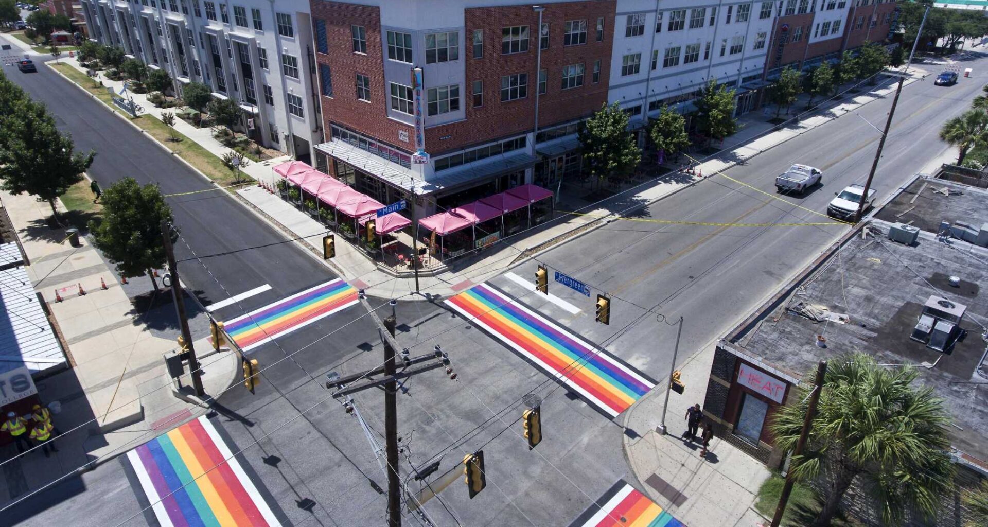 Texas cities find colorful replacements for rainbow crosswalks