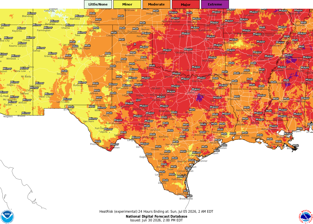 First look: Weather forecast for July 4th weekend in Texas