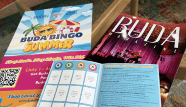 Explore historic Downtown Buda one Bingo square at a time