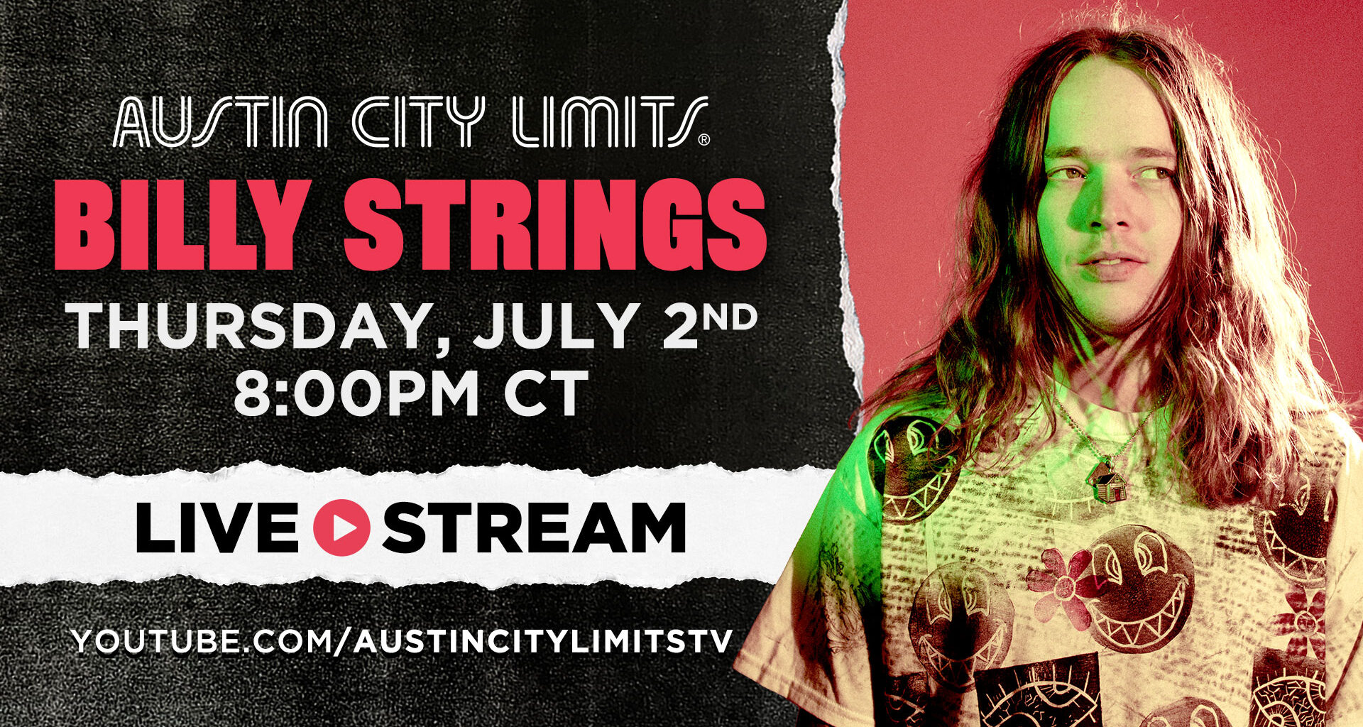 Billy Strings’ Exclusive Austin City Limits Season 52 Taping to Stream Live Worldwide