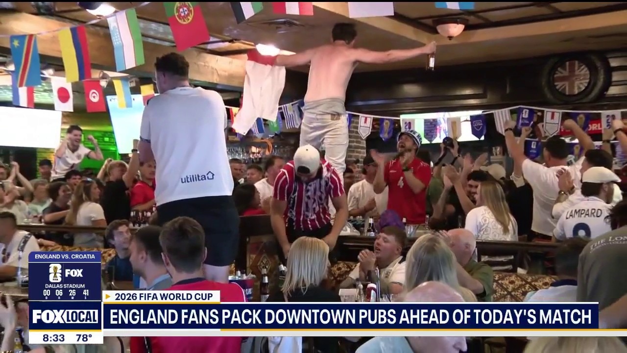 England fans pack downtown pubs ahead of match