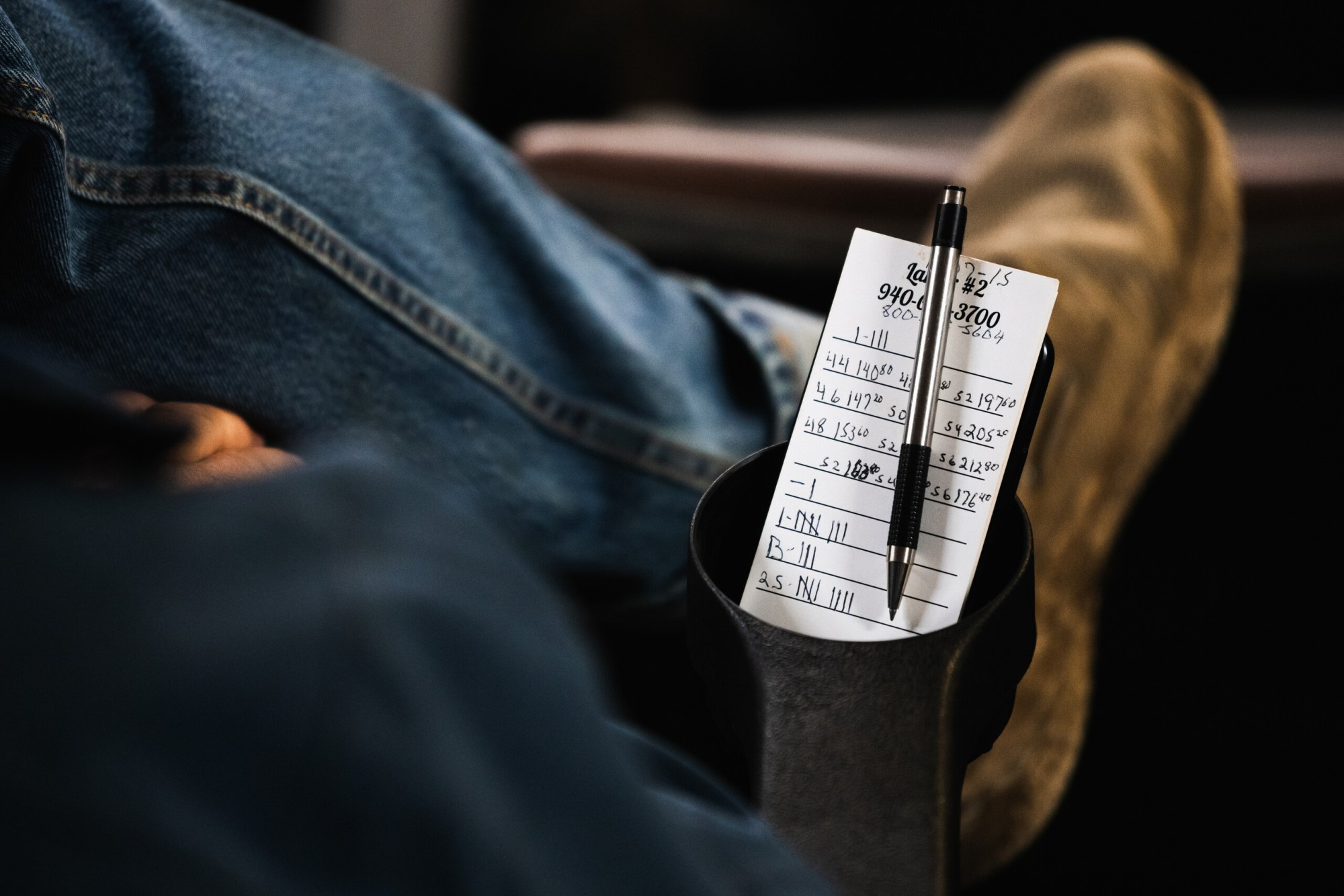 A buyer’s bid card at the West Auction barn in West, Texas on Thursday, June 11, 2026.
