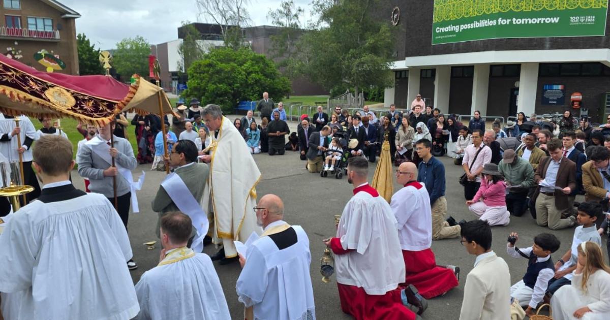 Reading churches unite for Corpus Christi procession