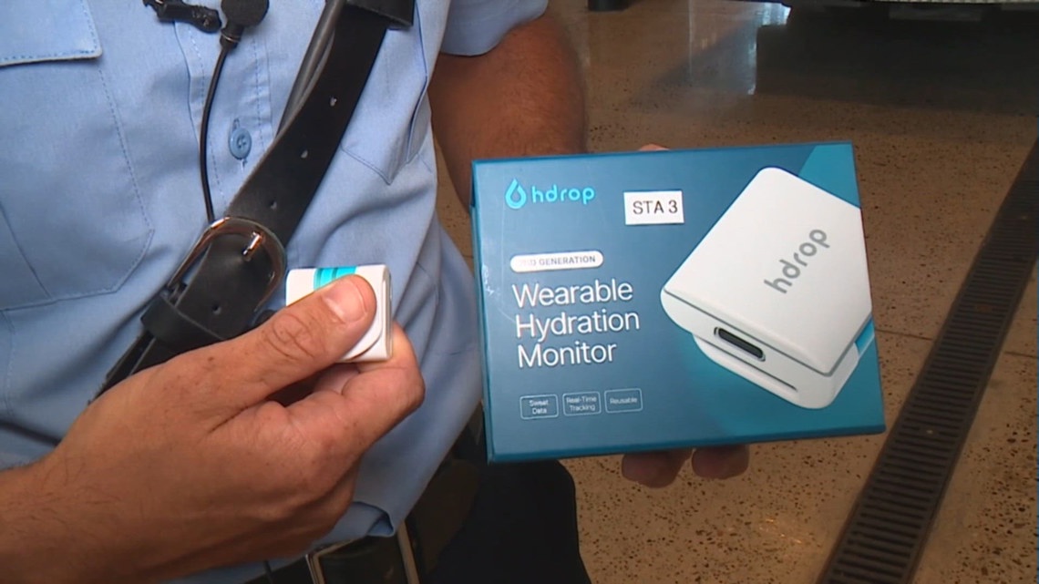 Corpus Christi firefighters use hydration monitors to help prevent heat-related illness