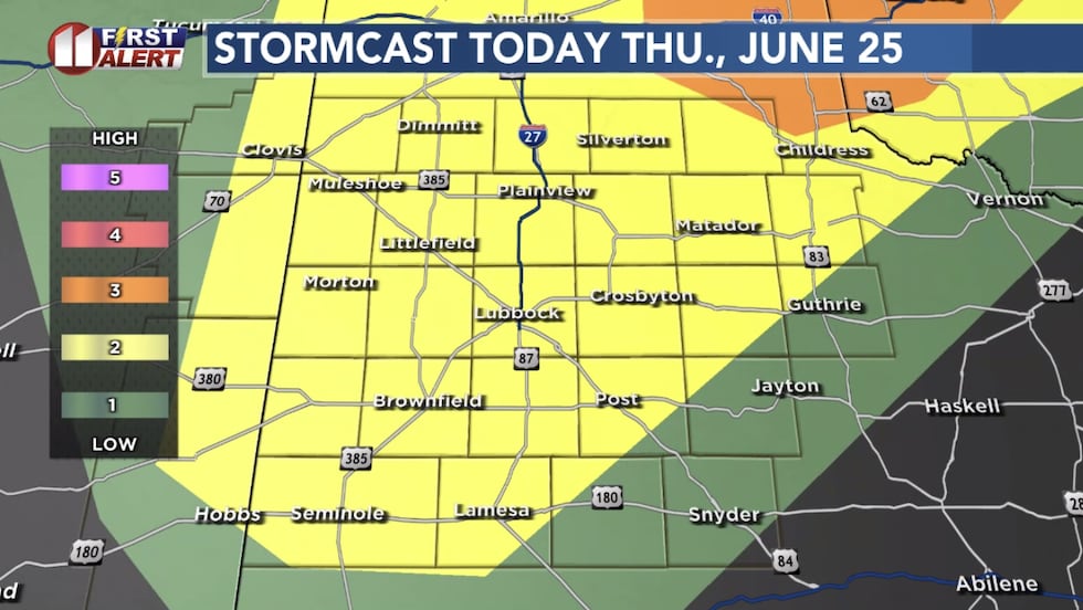 Storm Prediction Center outlook Thursday