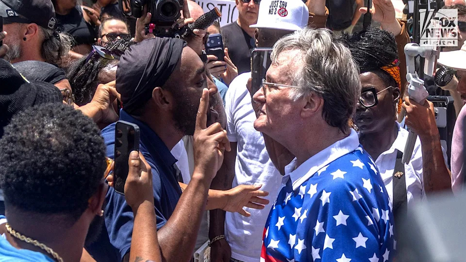 People outside Collin County Courthouse reacting to verdict announcement in McKinney Texas