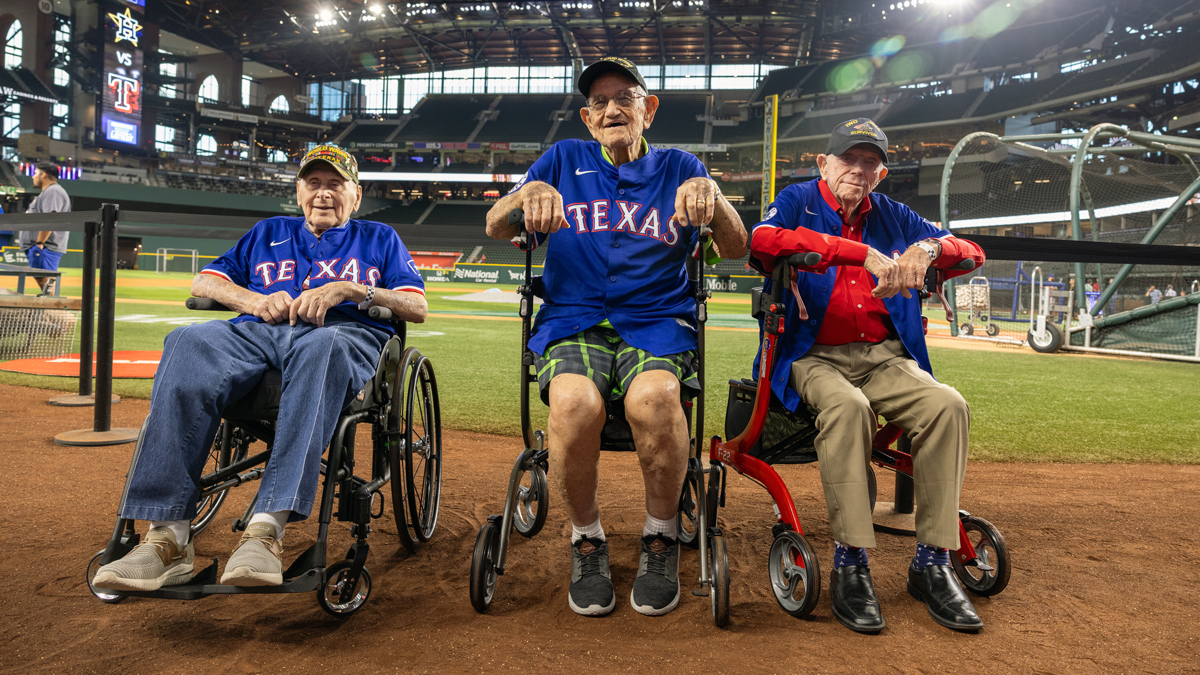 American honours 100-year-old veterans with VIP experience at Texas Rangers game