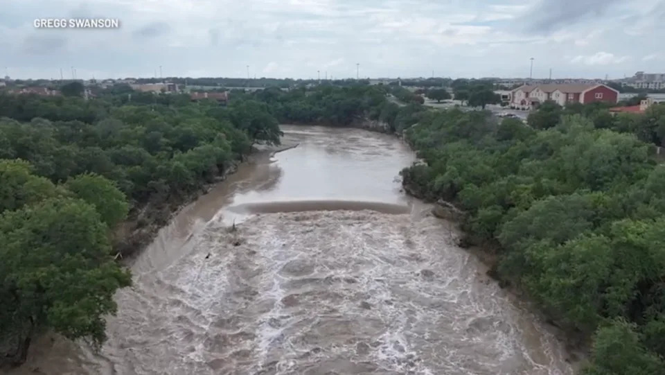 A flooded San Gabriel River in Georgetown, Texas, on July 5, 2025. (Courtesy Gregg Swanson)