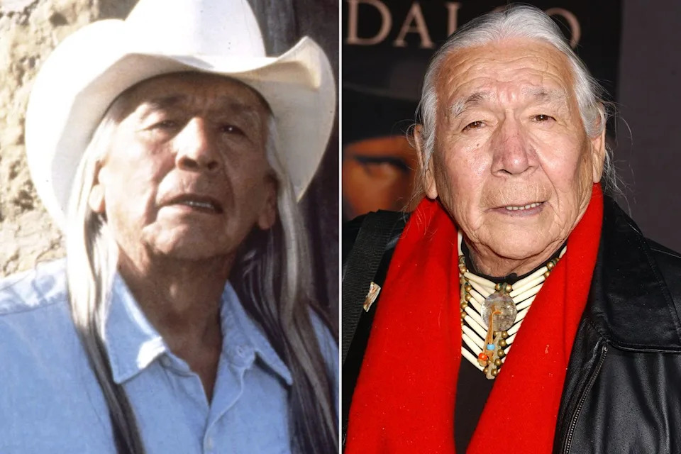 Floyd 'Red Crow' Westerman on 'Walker, Texas Ranger'; Westerman at the 'Hidalgo' premiere in 2004Credit: CBS/Courtesy Everett Collection; Albert L. Ortega/WireImage