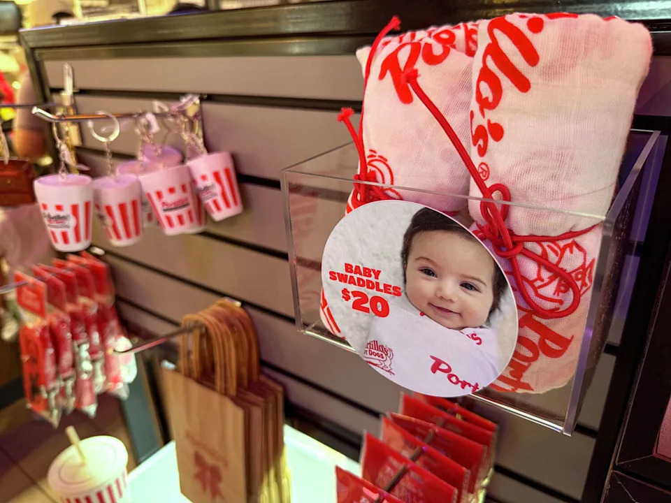 The Chicago fast food chain Portillo's has opened its first restaurant in the San Antonio area in Schertz. With more than 100 locations nationwide, Portillo's is famous for Italian beef sandwiches and Chicago-style hot dogs. Store merchandise includes baby clothes. (Mike Sutter/San Antonio Express-News)