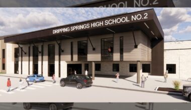 Construction on the second high school broke ground late 2025, according to the district officials. (Courtesy Dripping Springs ISD)